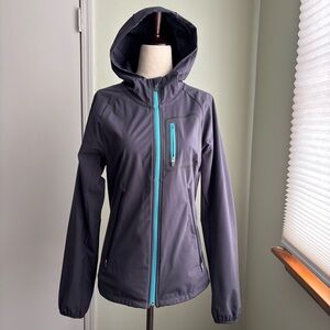 Icebreaker Merino GT hooded Jacket - Full Zip size Xs blue gray